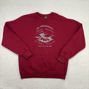 VTG 1985 Jerzees Russell Raglan Sweatshirt Shiloh Mountain AR, USA 50/50 Large